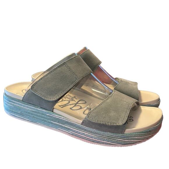 NIB Alegria Suede Sandals Women's Size 42 US 11.5 M Blue Harbor Adjustable NEW33 - Picture 1 of 14